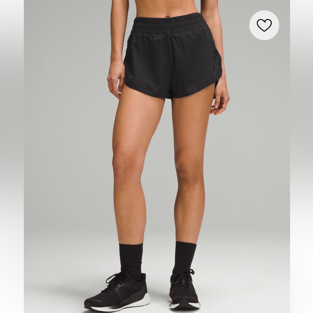 Lululemon Track That high rise shorts 3” black